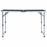 Vidaxl campingtafel inklapbaar 120x60 cm aluminium grijs