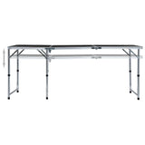 Vidaxl campingtafel inklapbaar 180x60 cm aluminium grijs