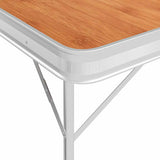 Vidaxl campingtafel inklapbaar met 2 banken aluminium bruin