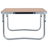 Vidaxl campingtafel inklapbaar 60x40 cm aluminium bruin