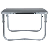 VidaXL Campingtafel inklapbaar 60x40 cm aluminium grijs