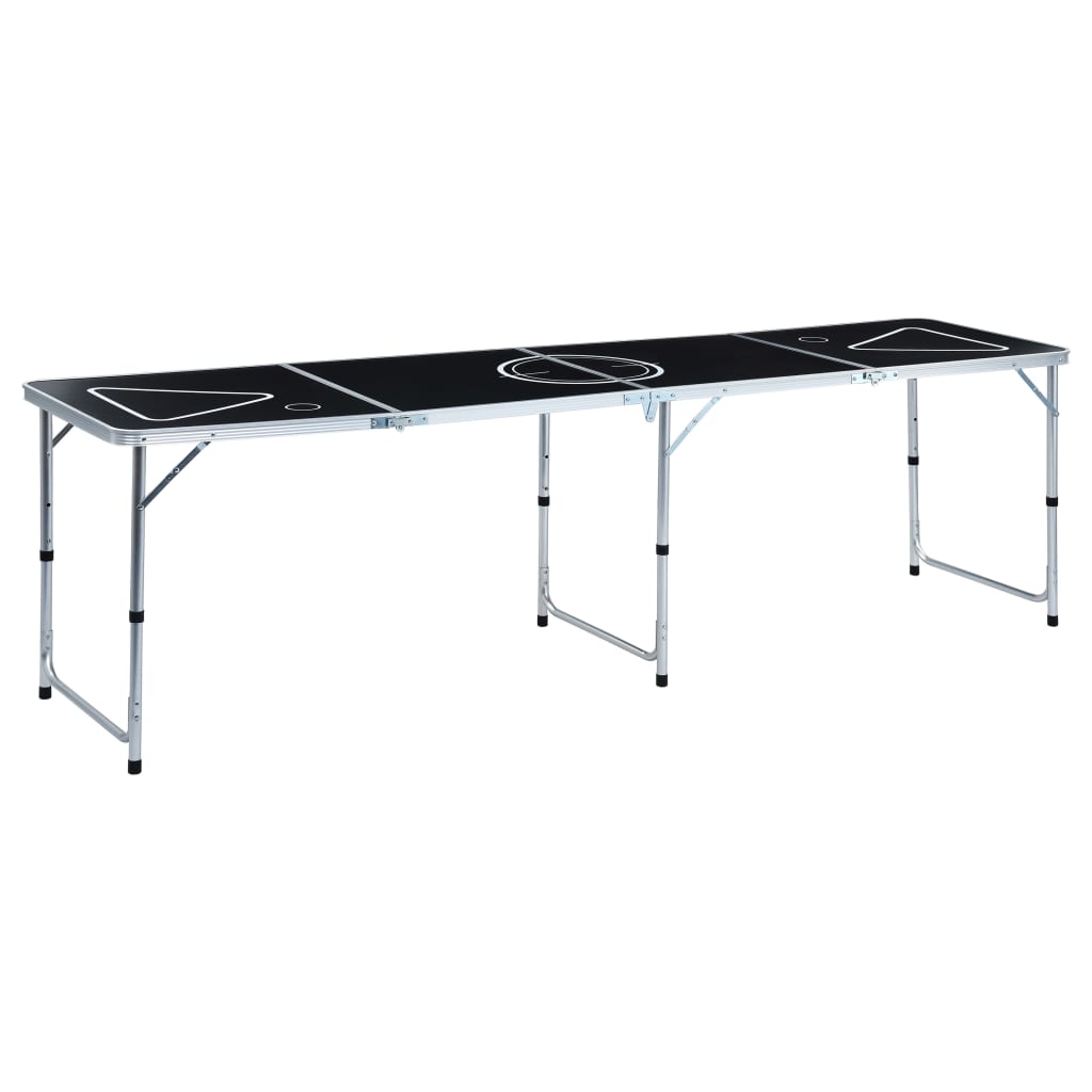 VidaXL Bierpongtafel inklapbaar 240 cm zwart