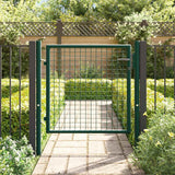 Vidaxl hekpoort staal 100x75 cm groen