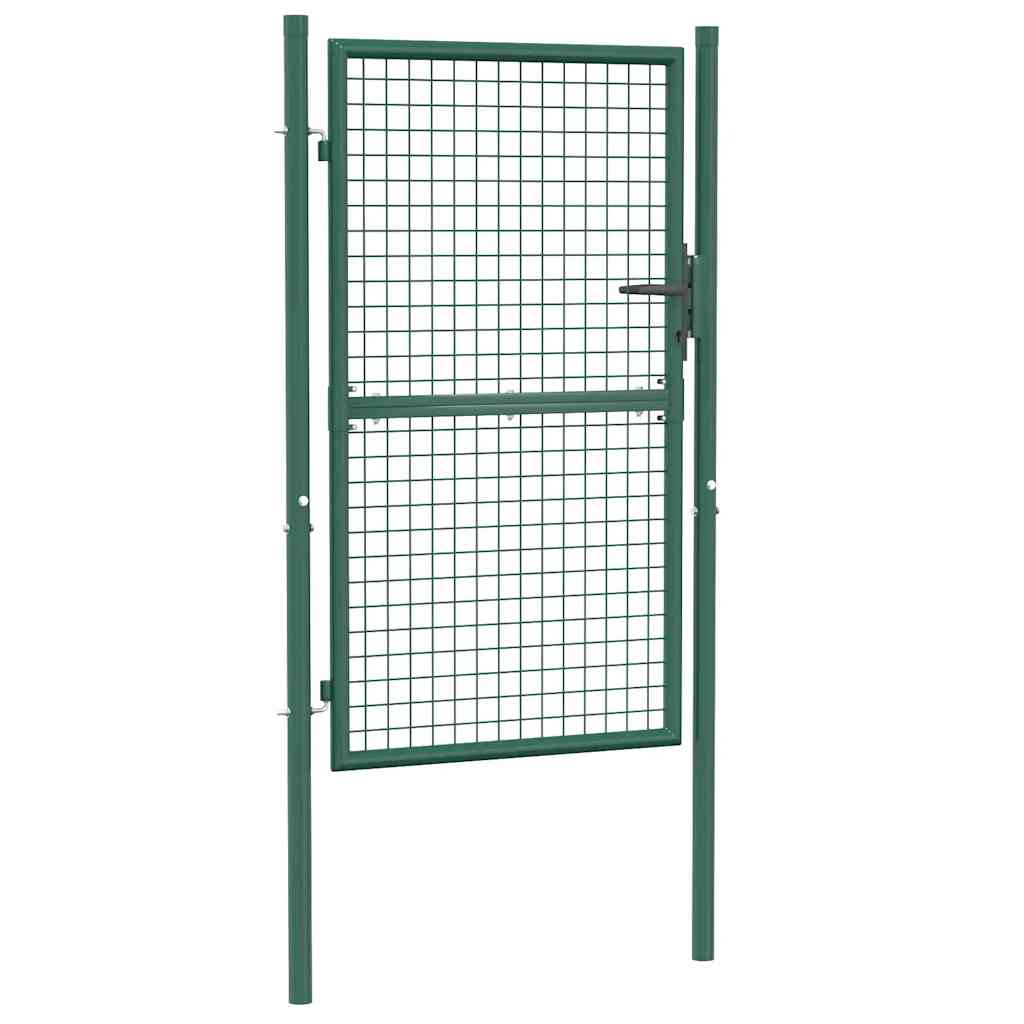 Vidaxl poort 100x150 cm staal groen