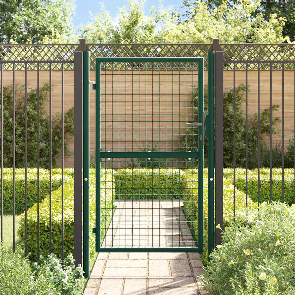 Vidaxl poort 100x150 cm staal groen