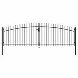 Vidaxl hekpoort dubbele deur met speren bovenkant 400x175 cm