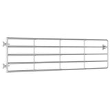 Vidaxl poort met 5 stangen (115-300)x90 cm staal zilverkleurig