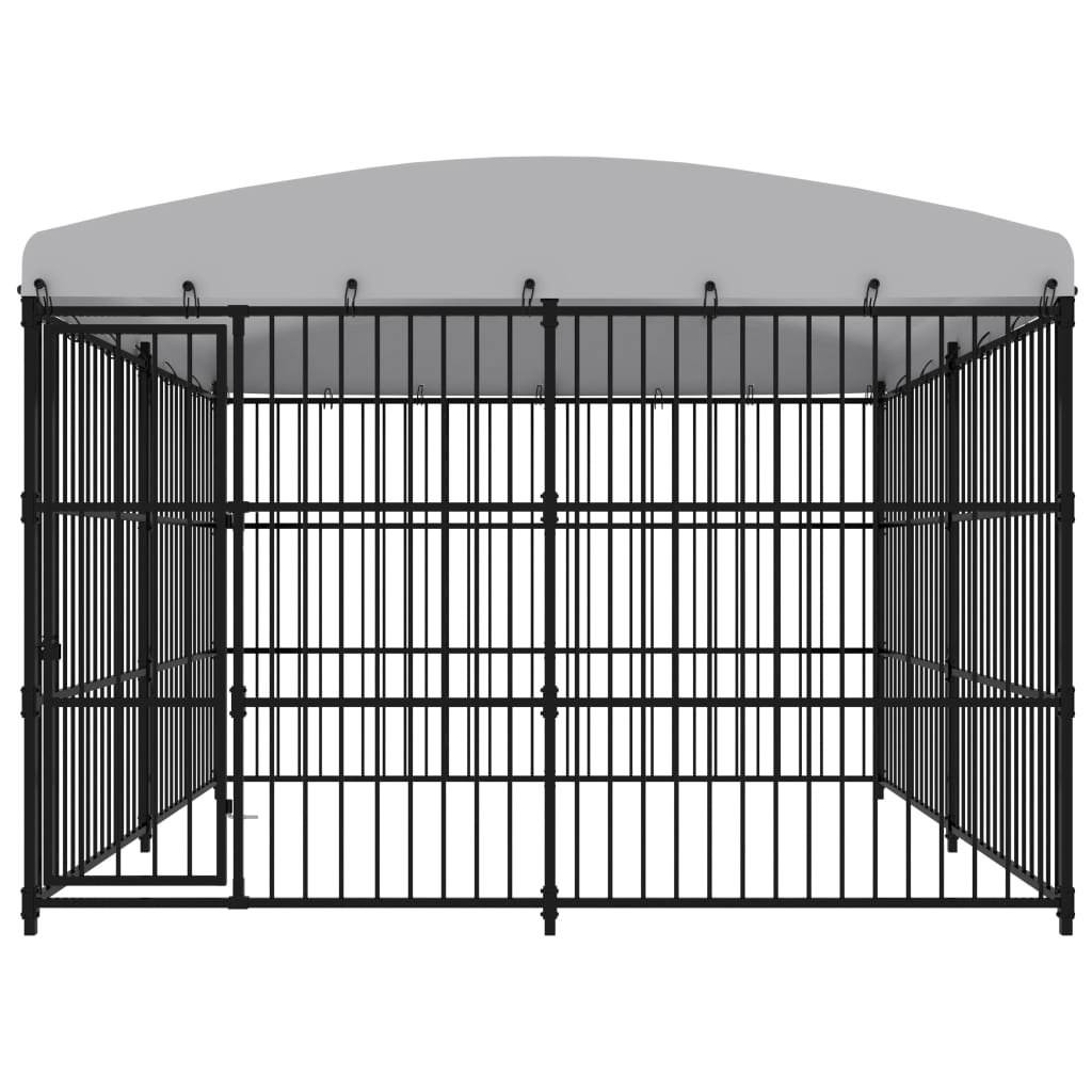 VidaXL Hondenkennel voor buiten met dak 300x300x210 cm