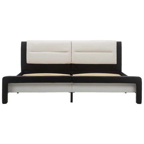 Vidaxl bedframe met hoofdeinde zwart 218 x 132 x 86.5 cm nep leer