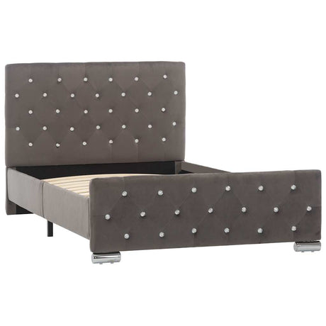 Vidaxl bedframe fluweel grijs 100x200 cm