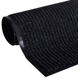 Vidaxl deurmat 117x220 cm pvc zwart