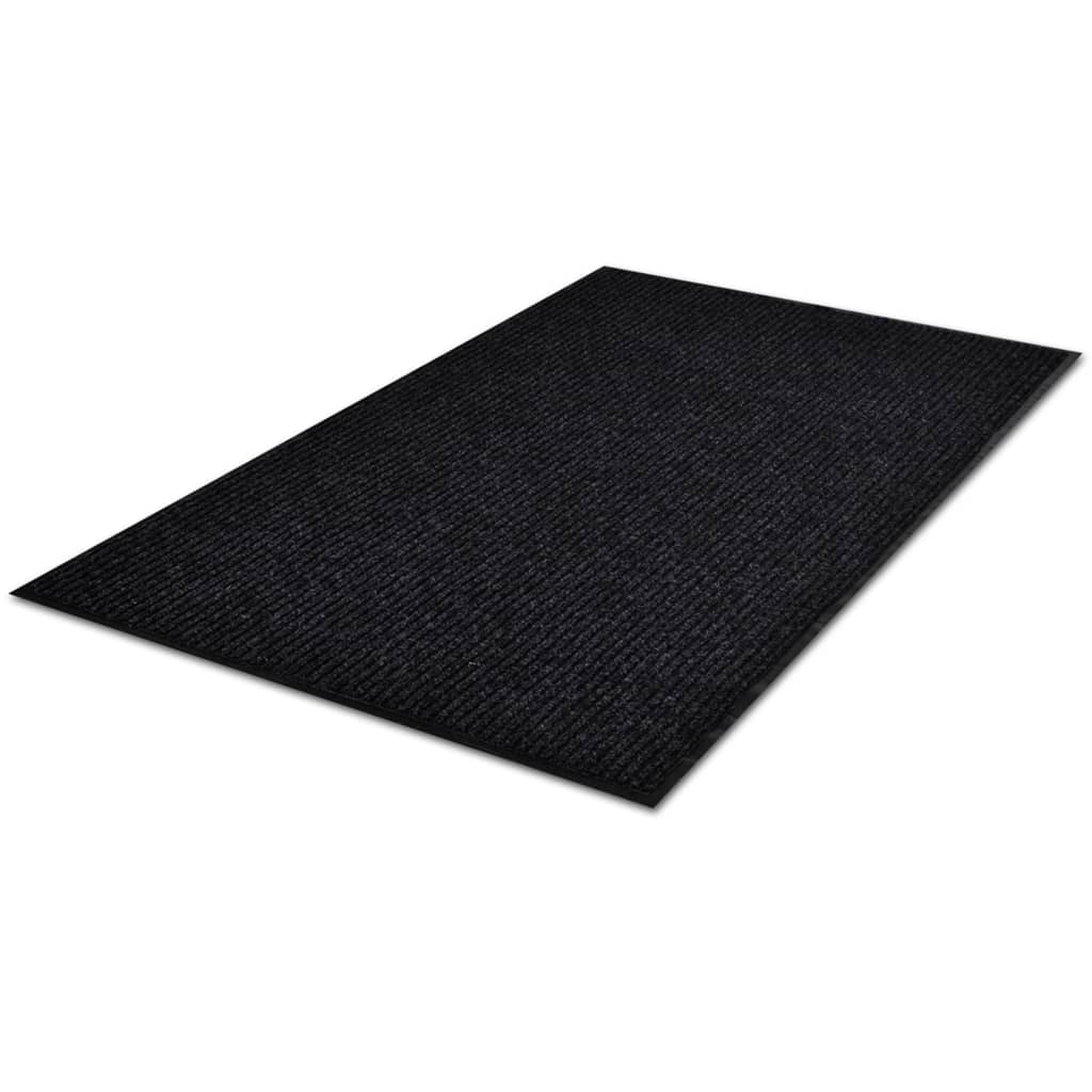 Vidaxl deurmat 117x220 cm pvc zwart