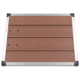 Vidaxl buitendouchebak 80x62 cm hkc roestvrij staal bruin