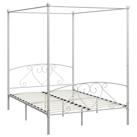 Vidaxl hemelbedframe metaal wit 160x200 cm