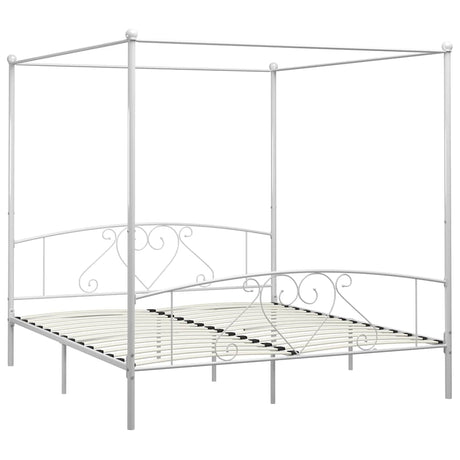 Vidaxl hemelbedframe metaal wit 180x200 cm