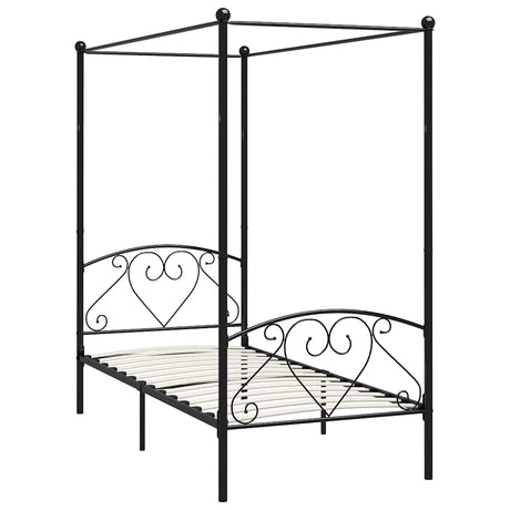 Vidaxl hemelbedframe metaal zwart 90x200 cm