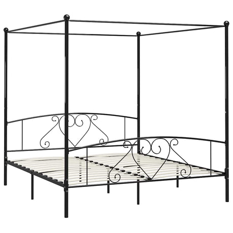 Vidaxl hemelbedframe metaal zwart 180x200 cm