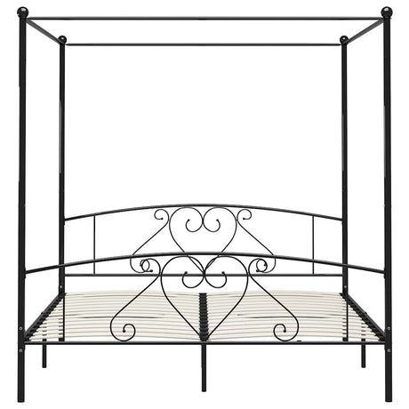 Vidaxl hemelbedframe metaal zwart 200x200 cm