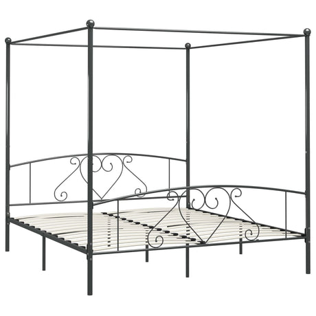 Vidaxl hemelbedframe metaal grijs 180x200 cm