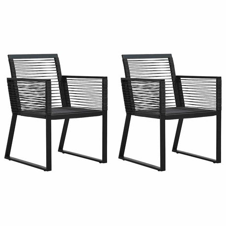 Vidaxl tuinstoelen 2 st pvc-rattan zwart