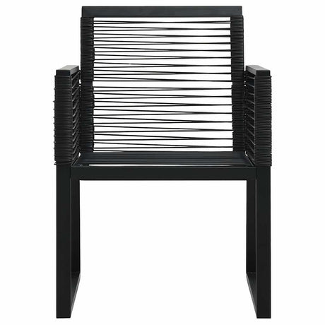 Vidaxl tuinstoelen 2 st pvc-rattan zwart