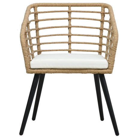 Vidaxl tuinstoelen 2 st met kussens poly rattan eikenkleurig
