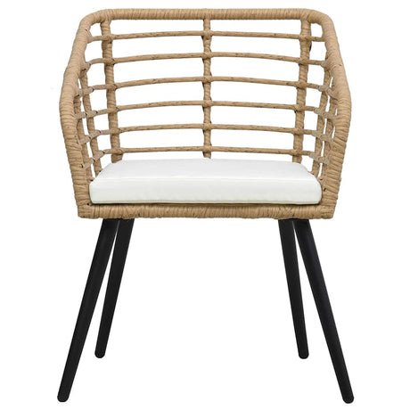 Vidaxl 3-delige bistroset poly rattan eikenkleurig