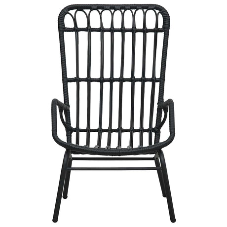 Vidaxl tuinstoel poly rattan zwart