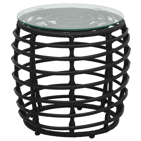 Vidaxl 3-delige bistroset poly rattan zwart