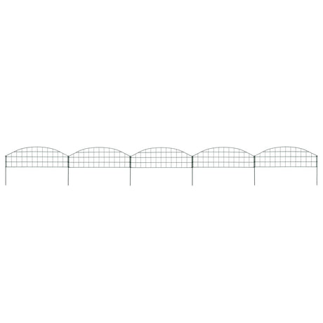 Vidaxl schuttingset gebogen 77,3x26 cm groen