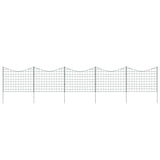 Vidaxl schuttingset hol gebogen 77,5x64 cm groen