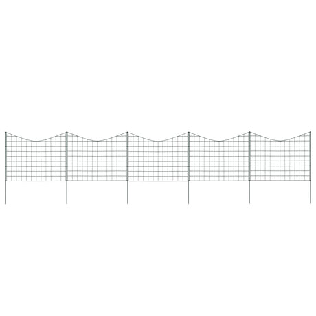 Vidaxl schuttingset hol gebogen 77,5x64 cm groen