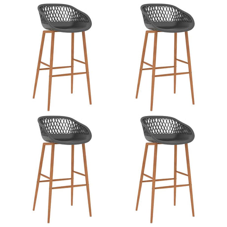 Vidaxl barstoelen 4 st grijs