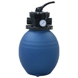 VidaXL Zwembadzandfilter met 4-positie ventiel 300 mm blauw