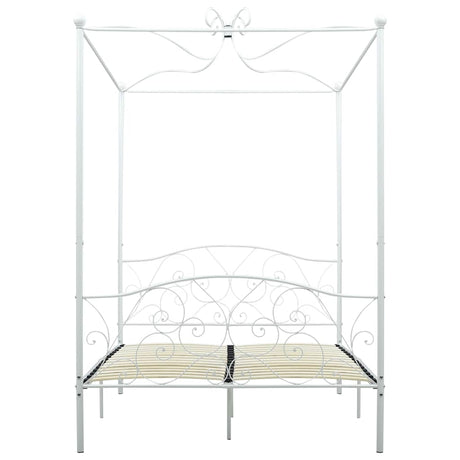 Vidaxl hemelbedframe metaal wit 140x200 cm