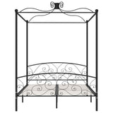 Vidaxl hemelbedframe metaal zwart 160x200 cm