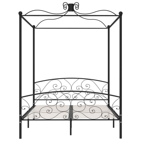 Vidaxl hemelbedframe metaal zwart 160x200 cm