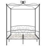 Vidaxl hemelbedframe metaal grijs 160x200 cm