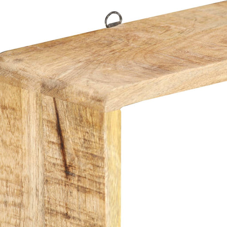 Vidaxl 3-delige wandschappenset kubus massief mangohout