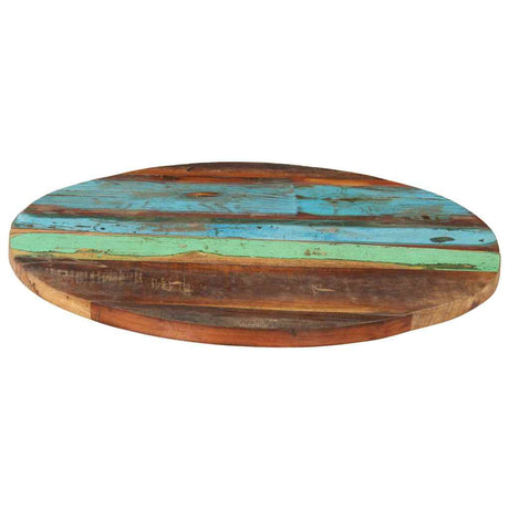 Vidaxl tafelblad rond 25-27 mm 60 cm massief gerecycled hout