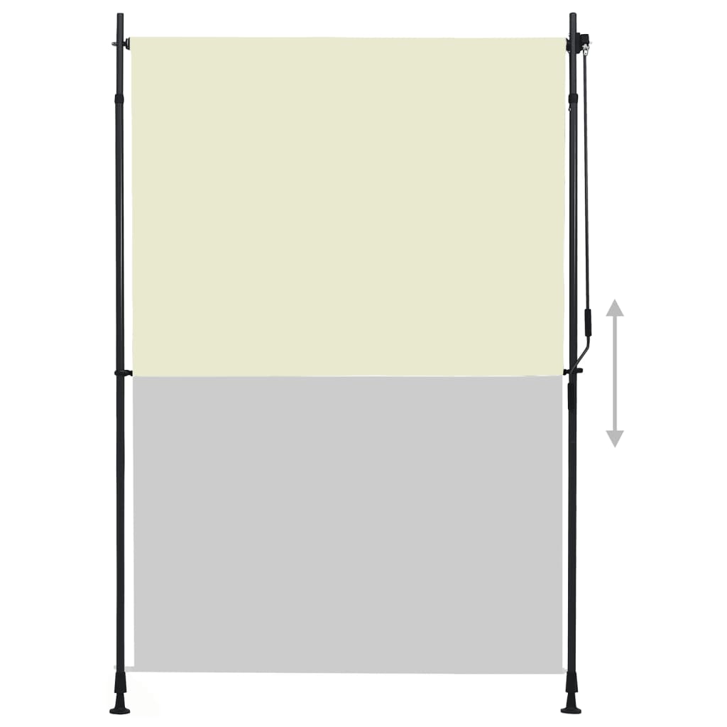 Vidaxl rolgordijn voor buiten 150x270 cm crème