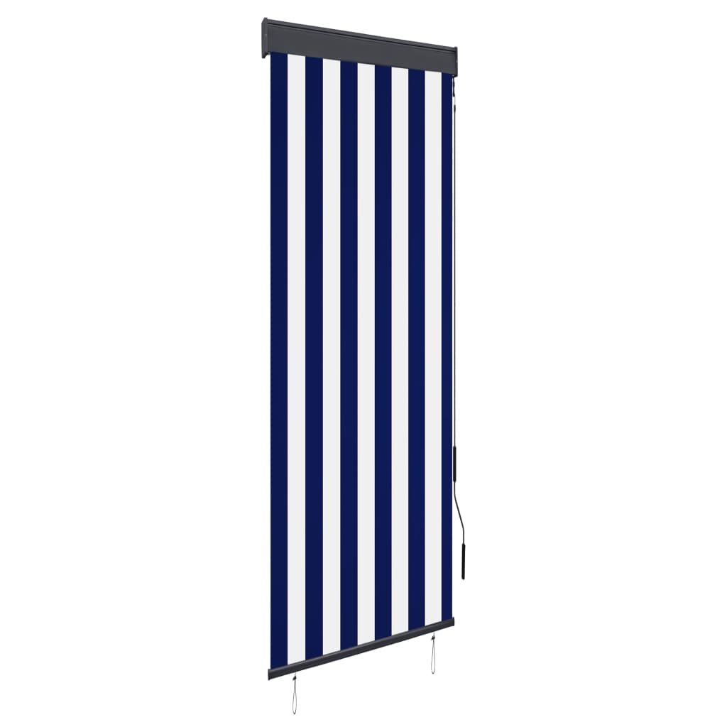 Vidaxl rolgordijn voor buiten 60x250 cm blauw en wit