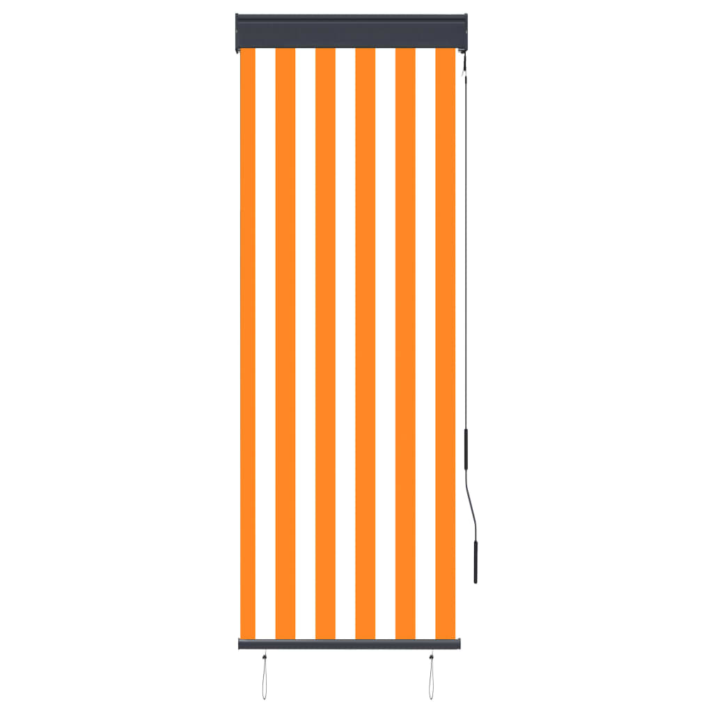 Vidaxl rolgordijn voor buiten 60x250 cm wit en oranje