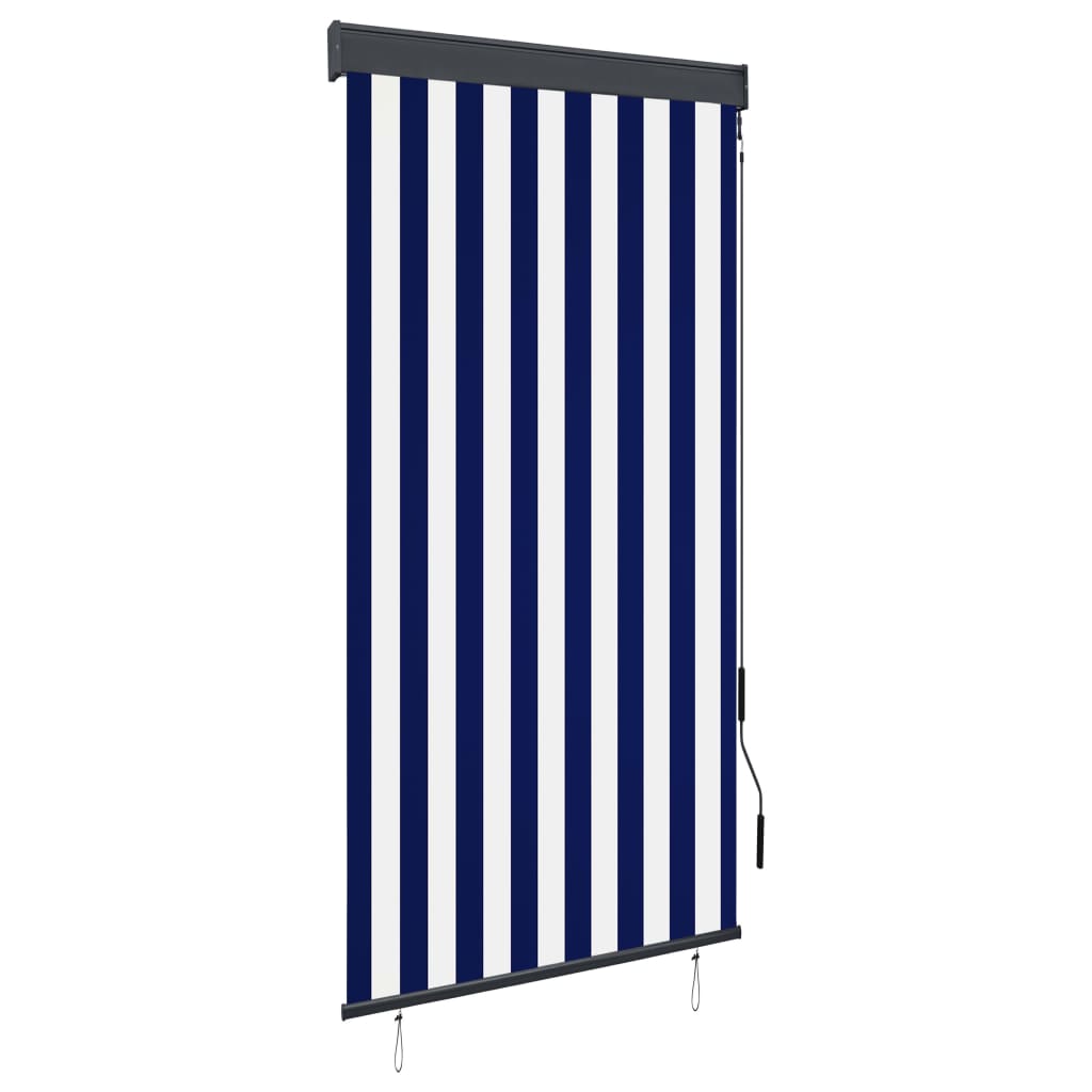 Vidaxl rolgordijn voor buiten 80x250 cm blauw en wit