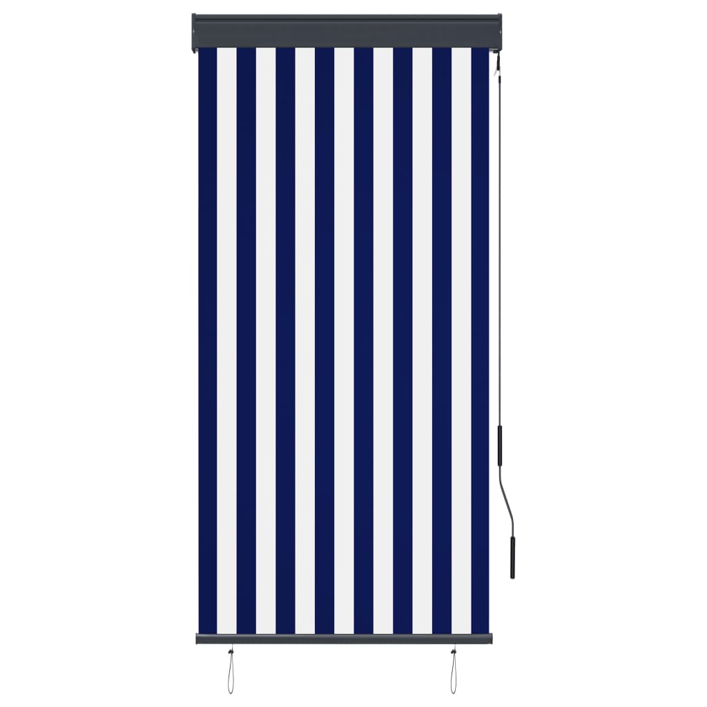 Vidaxl rolgordijn voor buiten 80x250 cm blauw en wit