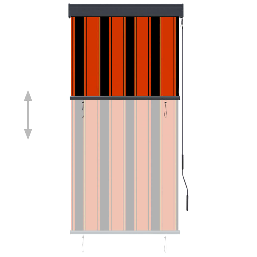 Vidaxl rolgordijn voor buiten 80x250 cm oranje en bruin