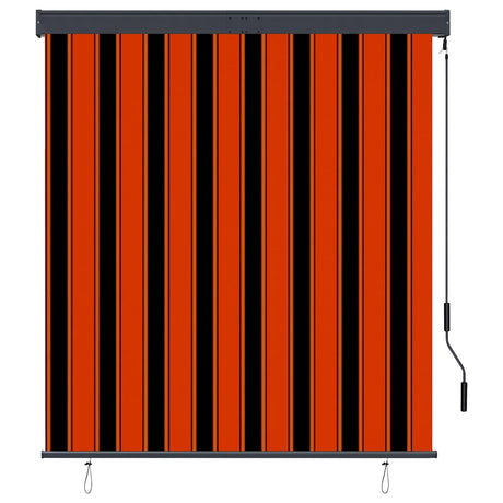 Vidaxl rolgordijn voor buiten 140x250 cm oranje en bruin