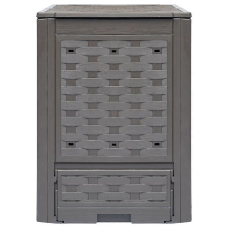 Vidaxl compostbakken 3 st 900 l 60x60x83 cm kunststof rattan bruin