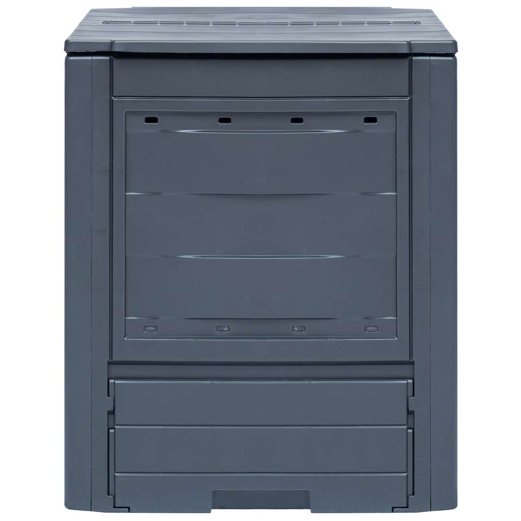 Vidaxl compostbakken 2 st 520 l 60x60x73 cm grijs
