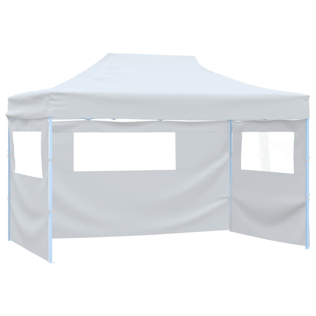 Vidaxl partytent met 4 zijwanden inklapbaar 3x4,5 m wit